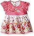 Youngland Baby Girls' Floral Print Dress with Crochet Lace Cardigan