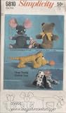 Vintage 1966 Simplicity Pattern Stuffed Bear Mouse and Dog # 6810