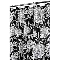Park B. Smith Peony Stall Size Watershed Shower Curtain, Black/White