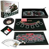 Trademark Poker 4-in-1 Casino Game Table Roulette, Craps, Poker, Blackjack