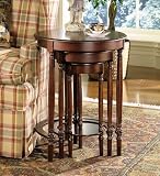 Powell Heirloom Cherry  Round 3-Piece  Nested Tables