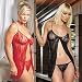 Plus Size Romantic Lace Open Front Babydoll in Black, Red, or Purple