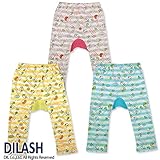 (ディラッシュ) DILASH春'16/ボーダー×地図柄モンキーパンツ 70 イエロー