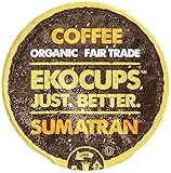 EKOCUPS Organic Artisan Coffee, Sumatran, Dark roast for Keurig K-cup single serve Brewers, 40 count
