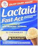 Lactaid Fast Act Chewable Tablets, Vanilla Twist, 32 Count