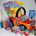 Plush Race Car Kids Gift Basket for Easter, Birthday, Get Well, Big Brother, Big Sister, ANYTHING - Candy, Games, Crafts, Coloring, Activites, FUN!