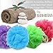 XL Bath Pouf Large Mesh Shower Sponge Set of 4 Pack 70gr, Exfoliating Cleanse Soothe Skin Loofah Luffa Body pouf Mesh Exfoliate Skin Lofah Body Scrubber Soft Bath Pouf Bulk Men Women