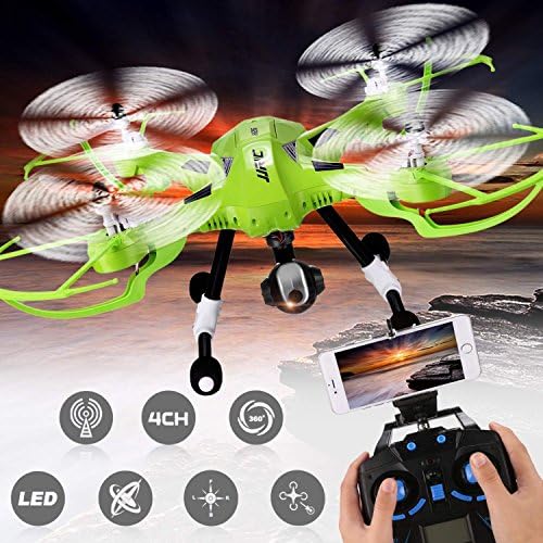Ploy JJRC H26W Drone One Key Return Headless Mode Quadcopter with FPV WIFI Camera 2.4G 6-Axis 4CH Gyro Green