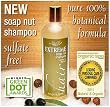 NaturOli Soap Nuts Natural Shampoo - Organic Hair Care - Sulfate Free! - Ayurvedic Ingredients - Normal to Dry Hair - "EXTREME Hair" - Unscented - 16oz. Made with USDA CERTIFIED ORGANIC Soap Nuts / Soap Berries!