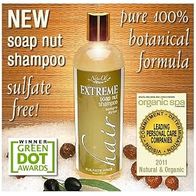 NaturOli Soap Nuts Natural Shampoo - Organic Hair Care - Sulfate Free! - Ayurvedic Ingredients - Normal to Dry Hair - "EXTREME Hair" - Unscented - 16oz. Made with USDA CERTIFIED ORGANIC Soap Nuts / Soap Berries!