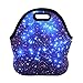 eBoot Blue Shining Stars Soft Neoprene Lunch Tote Bag Lunch Box Container Case Keeps Food Hot and Cold