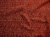 Antique Washed Look Chenille Upholstery Fabric Red