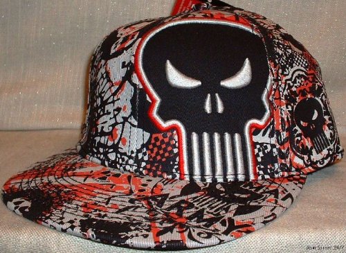  Marvel Comics PUNISHER Adult Embroidered Skull Cap HAT