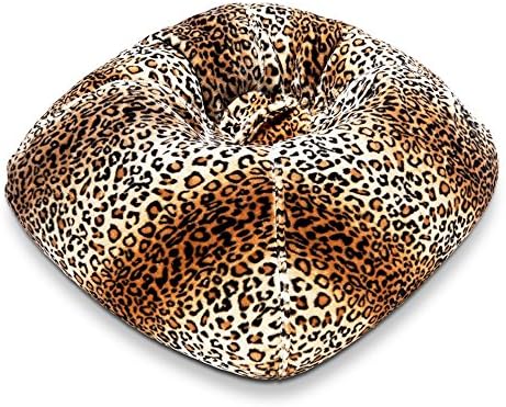 Fur Bean Bag in Leopard Print