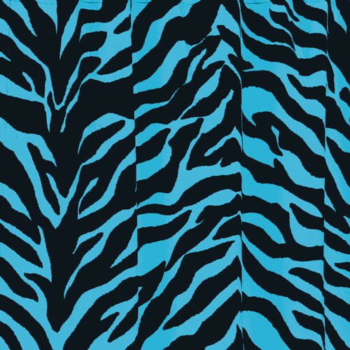 Blue Zebra Print Shower Curtain