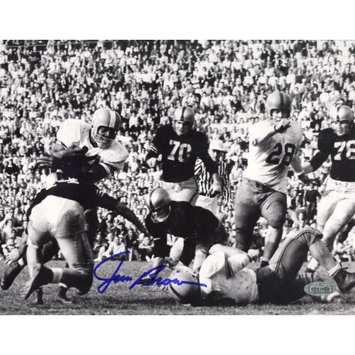 Steiner Sports NCAA Jim Brown Syracuse Running Through Traffic Autographed 8-by-10-Inch Photograph