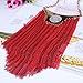QIYUN.Z Funky Long Tassel Chain Bling Rhinestone Tribal Jewelry Necklace Earrings Set