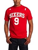 NBA Men's Philadelphia 76ers Andre Igoudala Gametime Name & Number Tee (Red, Large)