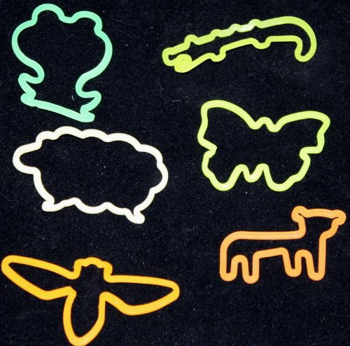 12/Pk Top Trenz Animal Shaped Rubber Band Bracelets