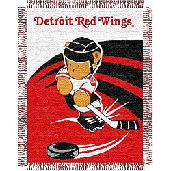Detroit Red Wings NHL Triple Woven Jacquard Throw (044 Series) (36X46")"