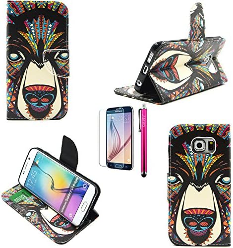 S4 Mini Case, Casemart Convenient Wallet Function [Credit Card Holder] Top-Grade Premium PU Leather Skin [Shock Bumper] Stand Feature for Samsung Galaxy S4 S4 Mini (i9190) -Gorgeous Dog