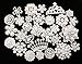 LOVEKITTY 20 Mixed Silver Flat Back Button Crystal / Pearl Rhinestone Bling Embellishment Button - Brooch Bouquet Wedding Jewelry Hair bows Cake Decoration