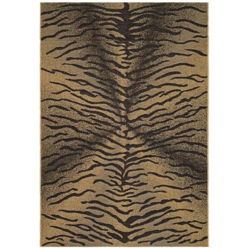 Safavieh Courtyard Collection CY6953-46 Black and Natural Indoor/Outdoor Area Rug, 2-Feet 7-Inch by 5-Feet