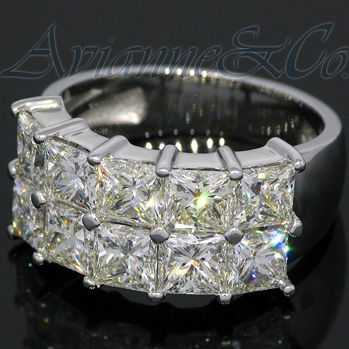 Platinum Womens Diamond Wedding Band 7.07 Ctw