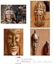 African Masks: Fine Art Photography Prints matted 8"x10", frame-ready, set of 4.