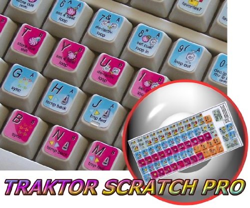 NATIVE INSTRUMENTS TRAKTOR SCRATCH PRO KEYBOARD STICKERS FOR DESKTOP, LAPTOP AND NOTEBOOK