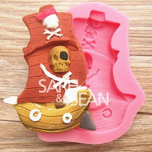 Pirate Ship Fondant Cake Molds Soap Chocolate Mould For The Kitchen Baking