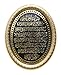 Turkish Islamic Art Beautiful Gold & Black Oval Molded Acrylic Ayatul Kursi Decorative Display Plaque (7.5 x 9.5in)