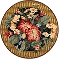 Safavieh Garden Flowers Wool Hook Rug - Black (8' Round)