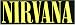 Nirvana - Yellow on Black Rectangle Logo - Large Jumbo Vinyl Sticker / Decal Image