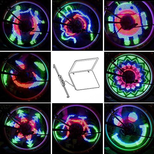 Fit Accessory 48 RGB Leds 48 Modes Spoke Light Water Resistant Anti-shock Custom Programmable Bike Bicycle Wheel Light Color Changing