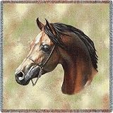 Arabian Horse Lap Square - 54 x 54 Blanket/Throw