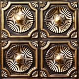 24 x 24 PVC D-106 - Antique Gold Decorative Ceiling Tiles