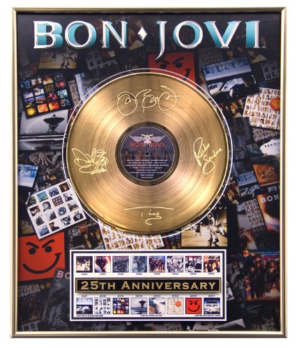 Bon Jovi 25th Anniversary framed gold record