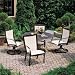 Winston Metropolitan Sling Patio Dining Set - Seats up to 6 Wicker Bronze - WFC049-86
