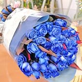 青いバラ　【送料無料】神秘的なブルーの薔薇 ブルーローズ〔ベンデラブルー〕60本の花束 花贈り花工房 エーデルワイス フラワーギフト