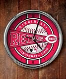 Cincinnati Reds Chrome Clock