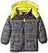 iXtreme Boys' Puffer Coat In Plaid with Hat and Scarf Set