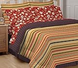 8Pcs Jacqueline Stripe bed in a bag Bedding Set Full