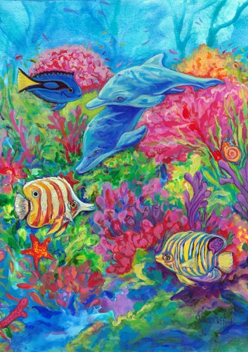 Toland Home Garden  Coral Reef 12.5 x 18-Inch Decorative USA-Produced Garden Flag