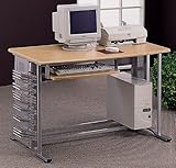 Merino Aluminum Metal/Wood Computer Desk Workstation