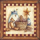 IMAGE OF Berries and Jars FINEST BRAND CANVAS Print With Added Heavy BRUSHSTROKES Mary Ann June 10x10
