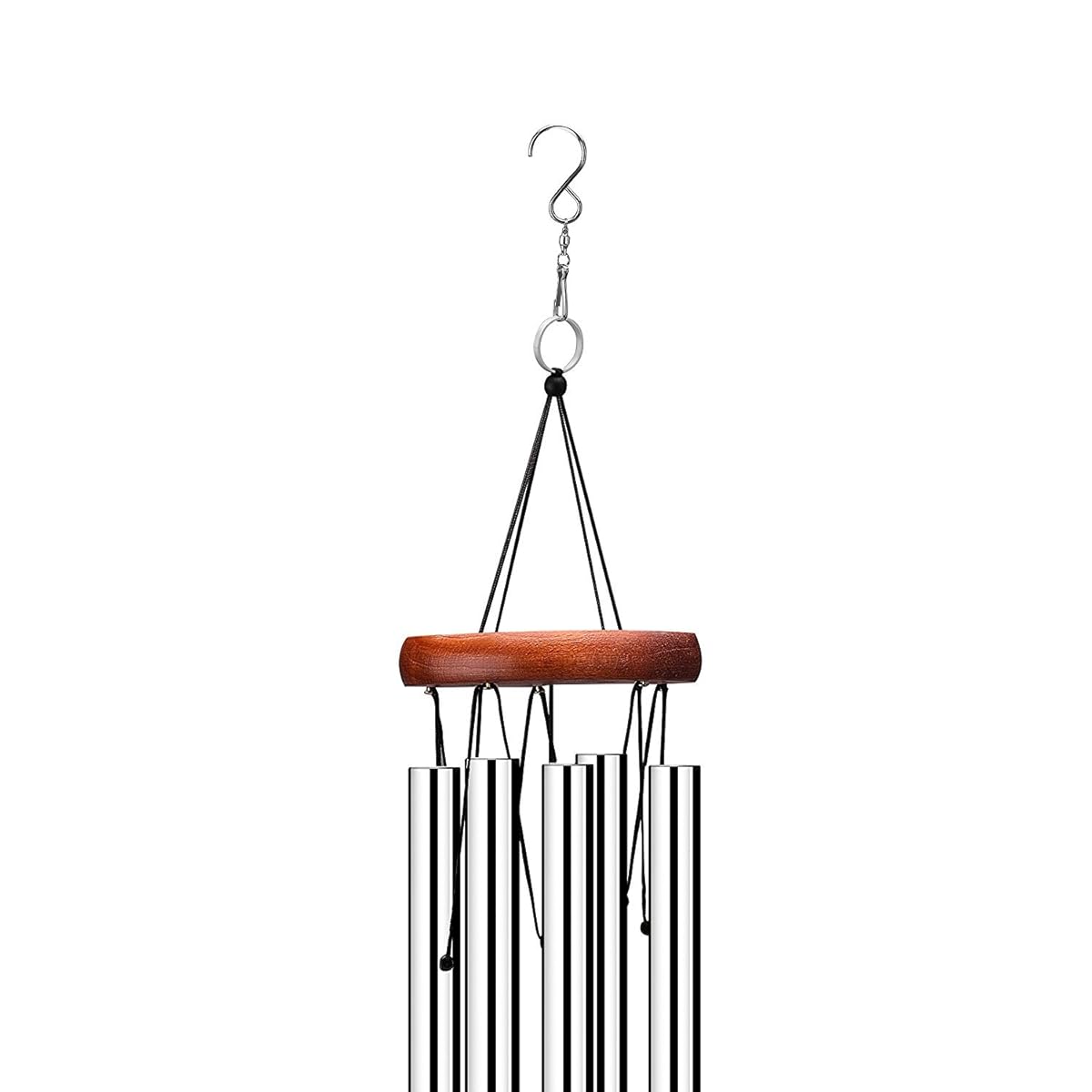 Wind Chimes, 5 Hollow Aluminum Metal Tubes Tuned 24 Music Windchime