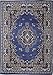 Home Dynamix Premium Sakarya Traditional Medallion Border Area Rug, Country Blue, 1'9