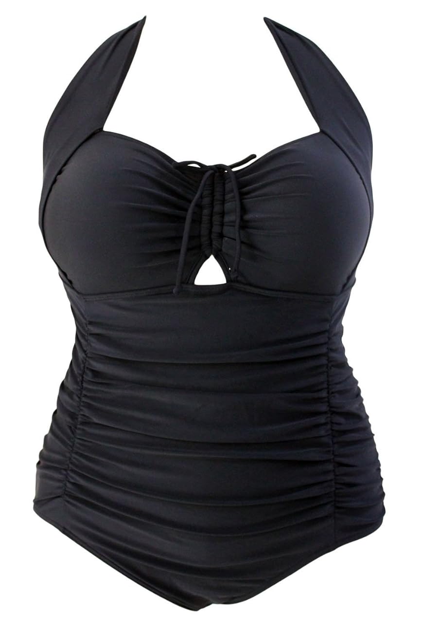 Chase Secret Womens Retro Vintage One Piece Swimwear Floral Monokinis Plus Size