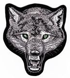Produkt-Bild: Aufn&auml;her B&uuml;gelbild Aufb&uuml;gler Iron on Patches Applikation Wolf Kopf Hund Wolfskopf